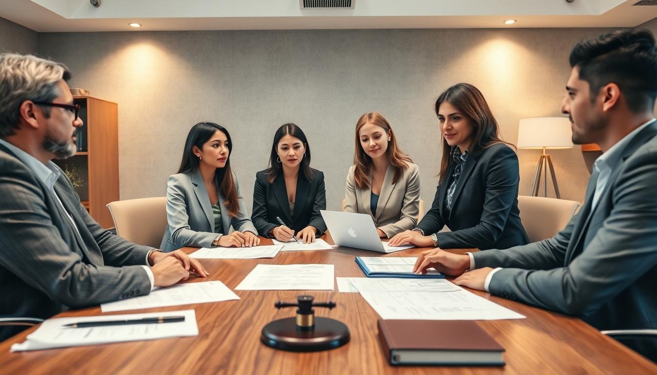 Senior legal team and family support